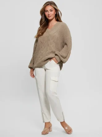 Pull en maille torsadée Aki Chenille Pull en maille torsadée Aki Chenille