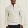 Pull en maille torsadée à demi-fermeture éclair Eco