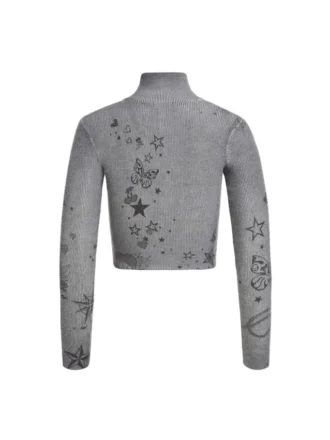Pull imprimé et cousu Pull imprimé et cousu