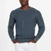 Pull lavé à mailles torsadées Herman