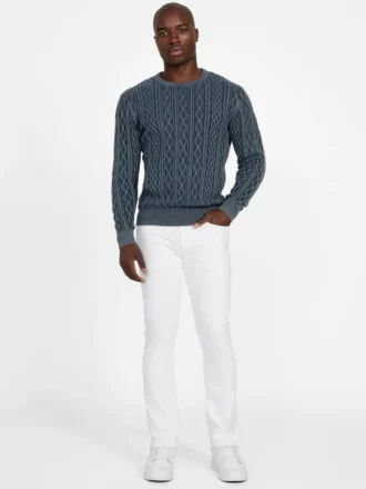 Pull lavé à mailles torsadées Herman