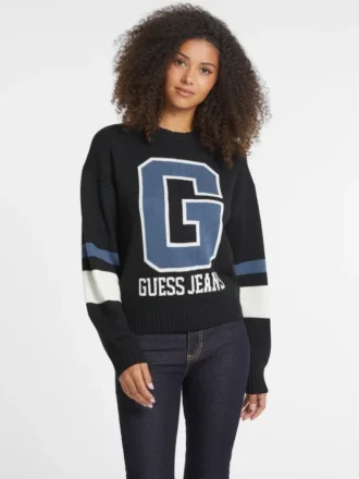 Pull à logo en mélange de laine