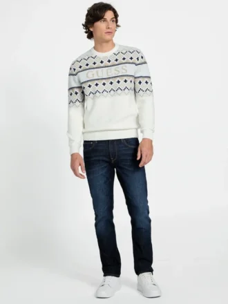 Pull à logo en mélange de laine nordique