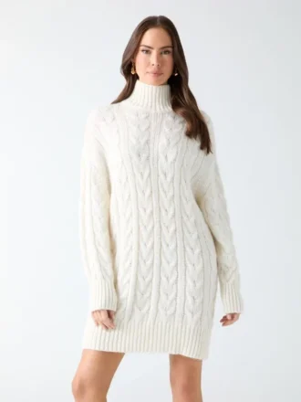 Pull long Aida à mailles torsadées