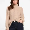 Pull long Aida à mailles torsadées
