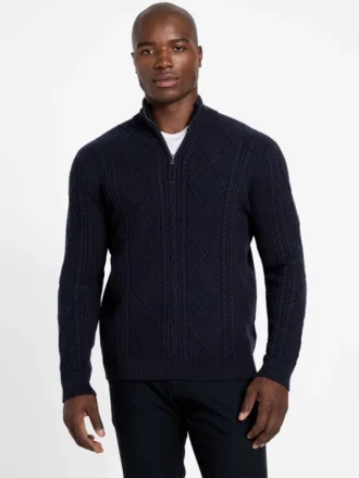 Pull à mailles torsadées Eco Noel Zip