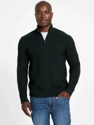 Pull à mailles torsadées Eco Noel Zip