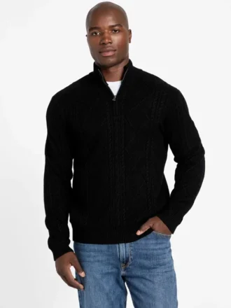 Pull à mailles torsadées Eco Noel Zip