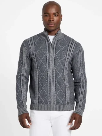 Pull à mailles torsadées Eco Noel Zip