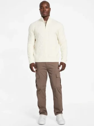 Pull à mailles torsadées Eco Noel Zip