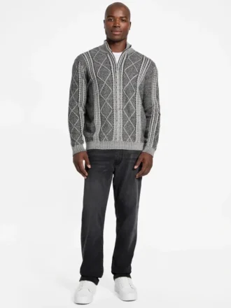 Pull à mailles torsadées Eco Noel Zip