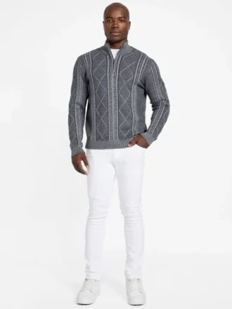 Pull à mailles torsadées Eco Noel Zip