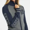 Pull zippé en laine mélangée avec logo Varsity Pull zippé en laine mélangée avec logo Varsity