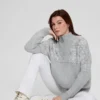 Pulls en laine mélangée à demi-fermeture éclair