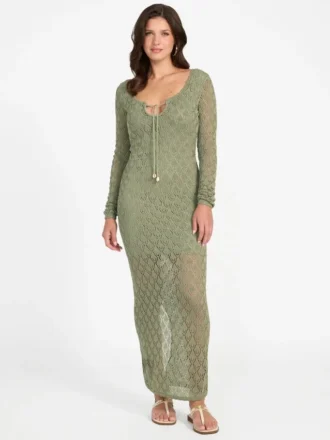 Robe longue Alba en pointelle Robe longue Alba en pointelle