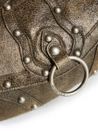 Sac à bandoulière en cuir craquelé