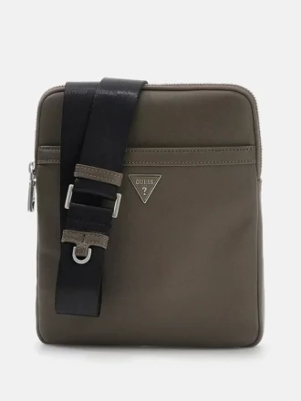 Sac à bandoulière plat Eco Saffiano