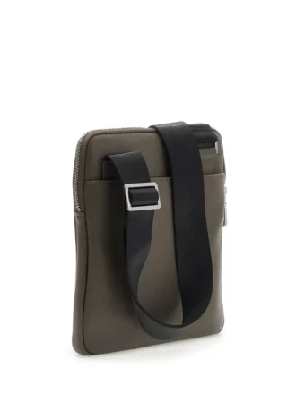 Sac à bandoulière plat Eco Saffiano