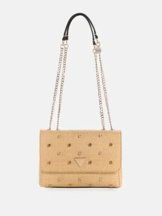 Sac convertible en raphia avec strass Giully II Sac convertible en raphia avec strass Giully II