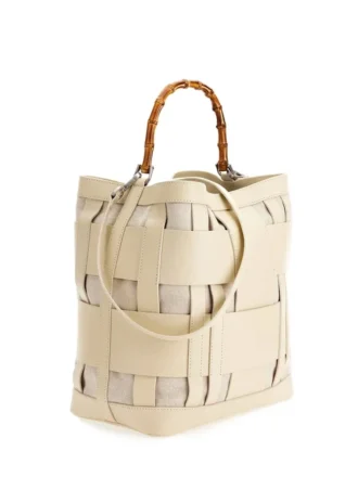 Sac hobo en cuir tissé Aida