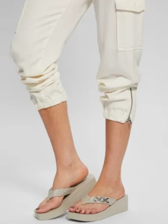 Sandales compensées Edany en denim avec boucle en G