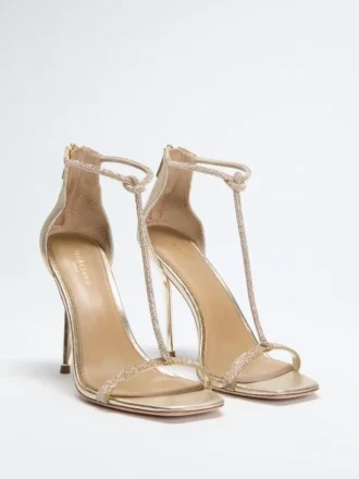 Sandales en cuir ornées Olivia
