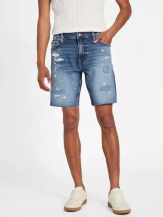 Short en denim vieilli Eco Wyatt