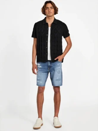 Short en denim vieilli Eco Wyatt