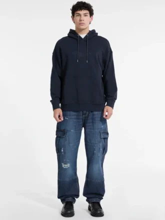Sweat à capuche avec logo brodé