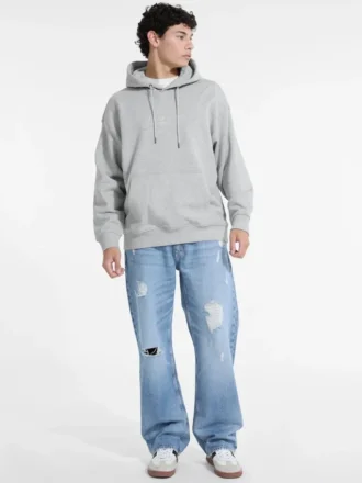 Sweat à capuche avec logo brodé