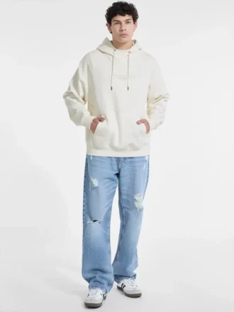 Sweat à capuche avec logo brodé