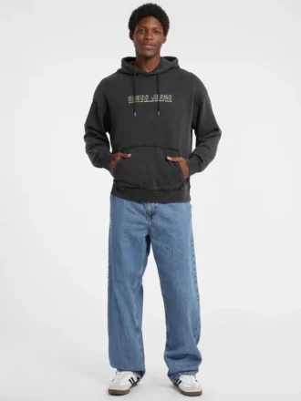 Sweat à capuche avec logo en contour
