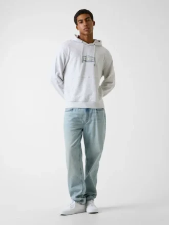 Sweat à capuche avec logo imprimé