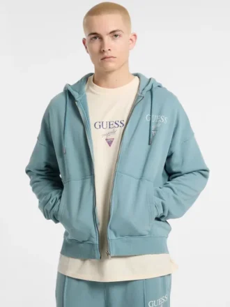 Sweat à capuche zippé teint en pièce Guess Originals Sweat à capuche zippé teint en pièce Guess Originals