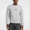 Sweat-shirt à col rond avec inscription en polaire