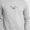 Sweat-shirt à col rond avec inscription en polaire