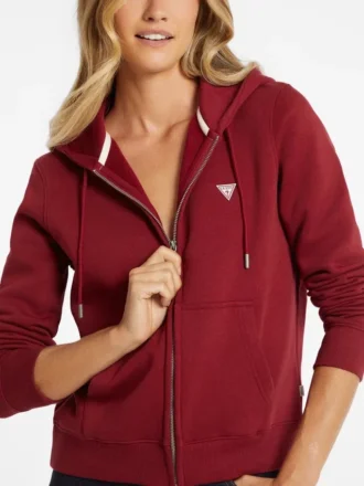 Sweatshirt zippé avec mini-écusson