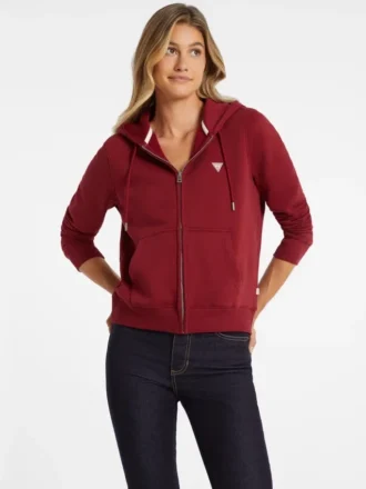 Sweatshirt zippé avec mini-écusson