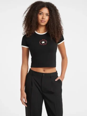 T-shirt bébé à col rond avec logo étoile T-shirt bébé à col rond avec logo étoile