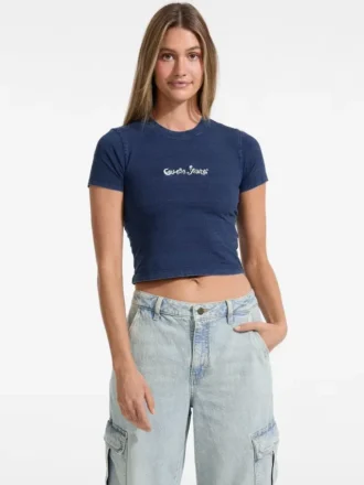 T-shirt bébé à logo indigo