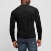 T-shirt à col rond en tricot imitation daim Garrett
