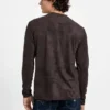 T-shirt à col rond en tricot imitation daim Garrett