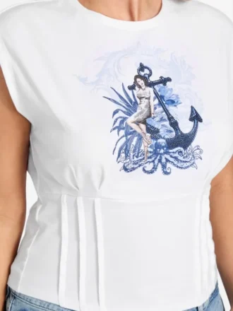T-shirt corset Eco Nautical ou Nice