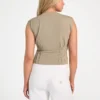 T-shirt corset à motif feuilles de palmier T-shirt corset à motif feuilles de palmier