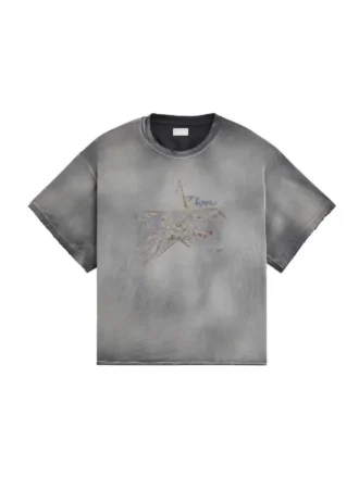 T-shirt à motif délavé