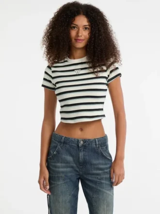 T-shirt rayé pour bébé Guess Originals Core