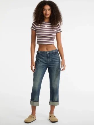 T-shirt rayé pour bébé Guess Originals Core