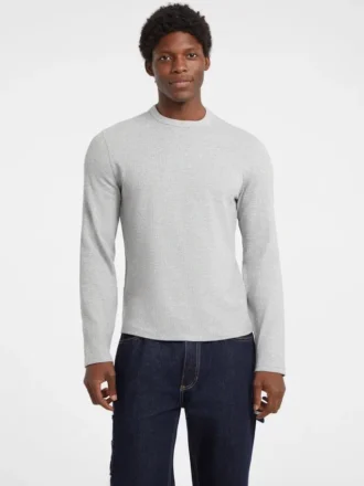 T-shirt slim à côtes multicolores