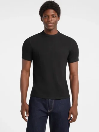 T-shirt slim à côtes multicolores