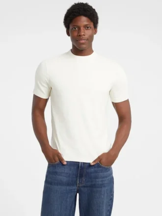 T-shirt slim à côtes multicolores